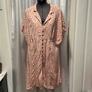 Floral shirt dress or long top